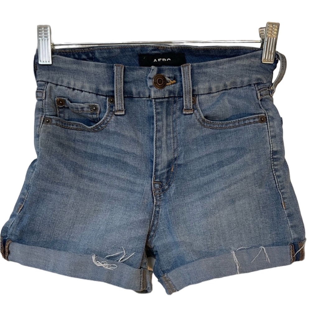 AERO - High Rise Curvy Jean Shorts Size 0